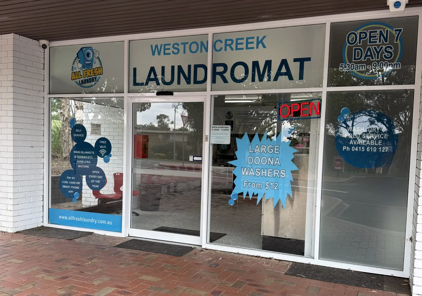 Weston Creek Laundromat shopfront